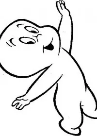 Fisă de colorat cu Casper de colorat p08