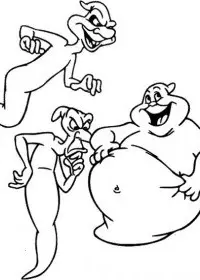 Fisă de colorat cu Casper de colorat p09