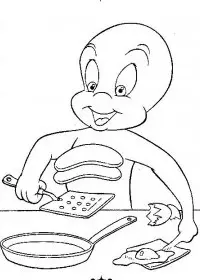 Fisă de colorat cu Casper de colorat p11