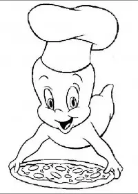 Fisă de colorat cu Casper de colorat p12