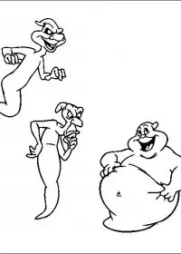 Fisă de colorat cu Casper de colorat p13