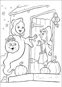 Fisă de colorat cu Casper de colorat p24