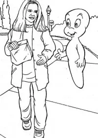 Fisă de colorat cu Casper de colorat p26