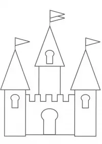 Fisă de colorat cu Castele de colorat p02