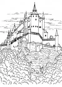 Fisă de colorat cu Castele de colorat p08