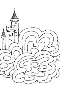 Fisă de colorat cu Castele de colorat p13