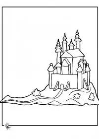Fisă de colorat cu Castele de colorat p18