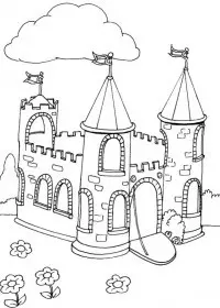 Fisă de colorat cu Castele de colorat p20