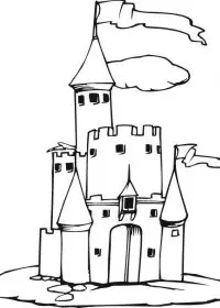 Fisă de colorat cu Castele de colorat p21