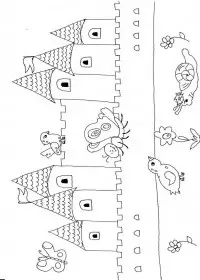 Fisă de colorat cu Castele de colorat p30