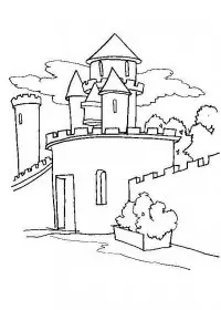 Fisă de colorat cu Castele de colorat p32