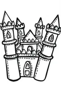 Fisă de colorat cu Castele de colorat p34