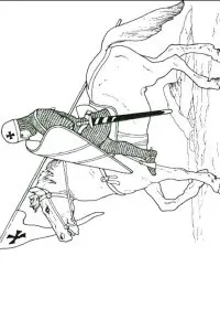 Fisă de colorat cu Cavaleri de colorat p03