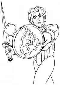 Fisă de colorat cu Cavaleri de colorat p04