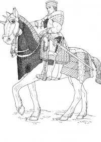 Fisă de colorat cu Cavaleri de colorat p06