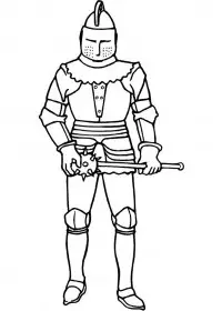 Fisă de colorat cu Cavaleri de colorat p10