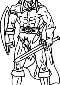 Fisă de colorat cu Cavaleri de colorat p12