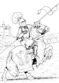 Fisă de colorat cu Cavaleri de colorat p15