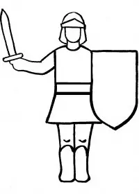 Fisă de colorat cu Cavaleri de colorat p19