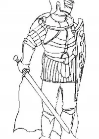 Fisă de colorat cu Cavaleri de colorat p23