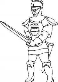 Fisă de colorat cu Cavaleri de colorat p24