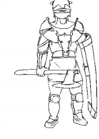 Fisă de colorat cu Cavaleri de colorat p25