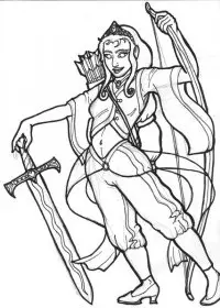 Fisă de colorat cu Cavaleri de colorat p26