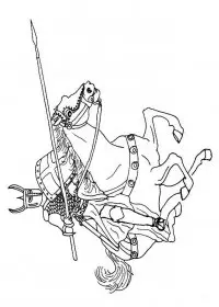 Fisă de colorat cu Cavaleri de colorat p28