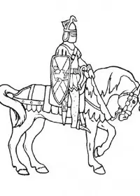 Fisă de colorat cu Cavaleri de colorat p29