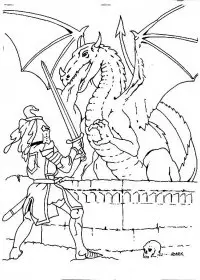 Fisă de colorat cu Cavaleri de colorat p38