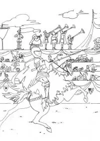 Fisă de colorat cu Cavaleri de colorat p41