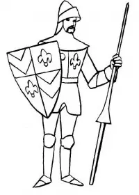 Fisă de colorat cu Cavaleri de colorat p44
