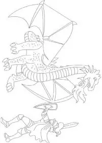 Fisă de colorat cu Cavaleri de colorat p45