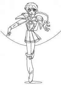 Fisă de colorat cu Cavalerul magic rayearth de colorat p03
