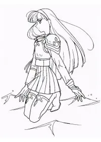 Fisă de colorat cu Cavalerul magic rayearth de colorat p04