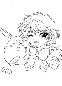 Fisă de colorat cu Cavalerul magic rayearth de colorat p09