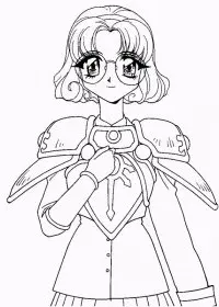 Fisă de colorat cu Cavalerul magic rayearth de colorat p10