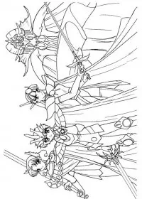 Fisă de colorat cu Cavalerul magic rayearth de colorat p12