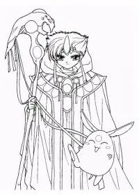 Fisă de colorat cu Cavalerul magic rayearth de colorat p14