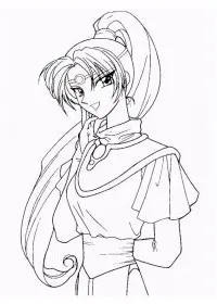 Fisă de colorat cu Cavalerul magic rayearth de colorat p17