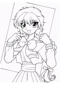 Fisă de colorat cu Cavalerul magic rayearth de colorat p18