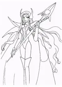 Fisă de colorat cu Cavalerul magic rayearth de colorat p22