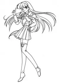 Fisă de colorat cu Cavalerul magic rayearth de colorat p23