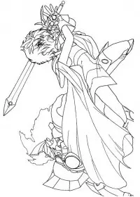 Fisă de colorat cu Cavalerul magic rayearth de colorat p24