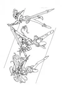 Fisă de colorat cu Cavalerul magic rayearth de colorat p27