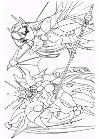 Fisă de colorat cu Cavalerul magic rayearth de colorat p28