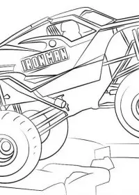 Fisă de colorat cu Masini de colorat p21