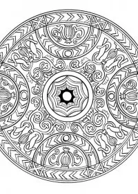 Fisă de colorat cu Mandale de colorat p7