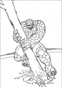 Fisă de colorat cu Cei patru fantastici de colorat p12