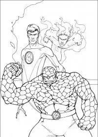 Fisă de colorat cu Cei patru fantastici de colorat p15